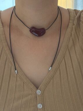 Bean Pendant Choker Necklace - Women Jewelry